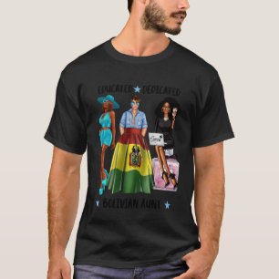 Gebildete bolivianische Tante Schwarze Latina-Tant T-Shirt
