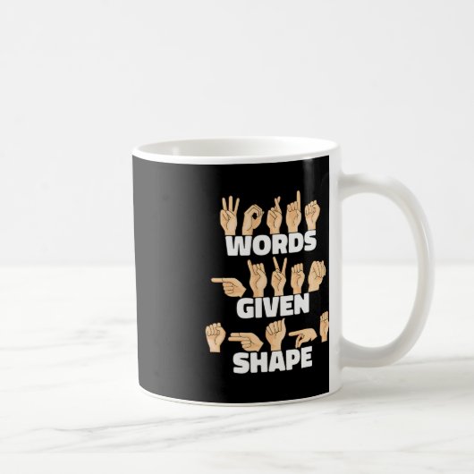 Gebildete Form ASL American Sign Language Kaffeetasse (Rechts)
