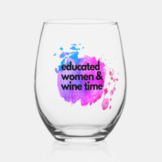 Gebildete Frauen und Zeitglas Weinglas Ohne Stiel