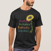 Gebildete, geimpfte, koffeinierte, engagierte Lehr T-Shirt (Vorderseite)