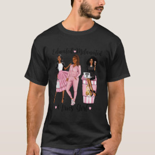 Gebildete melanisierte Widder-Schwarze-Zodiakal-Da T-Shirt
