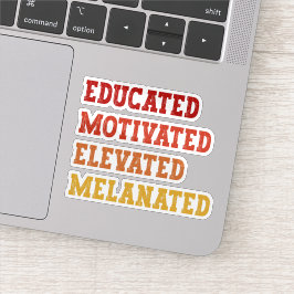 Gebildete motivierte, aufgereifte, melanierte Lehr Aufkleber