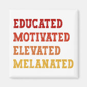 Gebildete motivierte, aufgereifte, melanierte Lehr Magnet (Vorne)