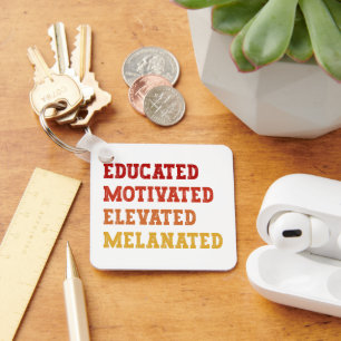 Gebildete motivierte, aufgereifte, melanierte Lehr Schlüsselanhänger