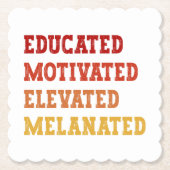 Gebildete motivierte, aufgereifte, melanierte Lehr Untersetzer (Vorderseite)