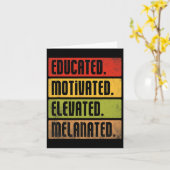 Gebildete motivierte erhöht melanated Bhm Afro Bla Karte (Gelbe Blume)