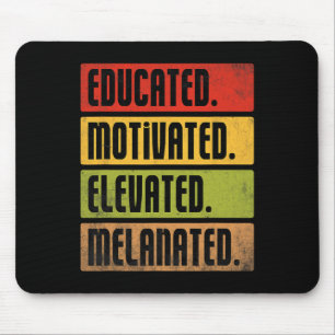 Gebildete motivierte erhöht melanated Bhm Afro Bla Mousepad