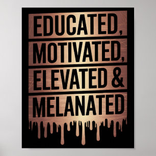 Gebildete motivierte, erhöhte und schmelzende schw poster