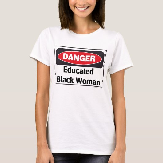 Gebildete schwarze Frau T-Shirt (Vorderseite)