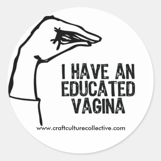 Gebildete Vagina Stickers (Vorderseite)