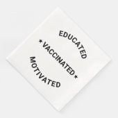 Gebildeter geimpfter motivierter Abschluss Serviette (Ecke)