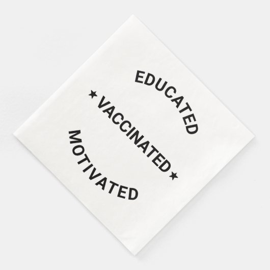 Gebildeter geimpfter motivierter Abschluss Serviette (Ecke)