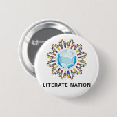 Gebildeter Nations-Knopf Button (Vorne & Hinten)