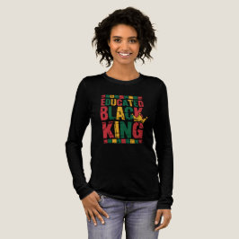 Gebildeter schwarzer König | Afro Stolz Zitat | Sc Tri-Blend Shirt