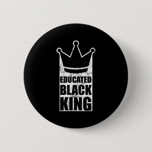 Gebildeter schwarzer König Martin Luther King Tag Button