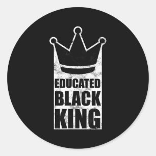 Gebildeter schwarzer König Martin Luther King Tag Runder Aufkleber
