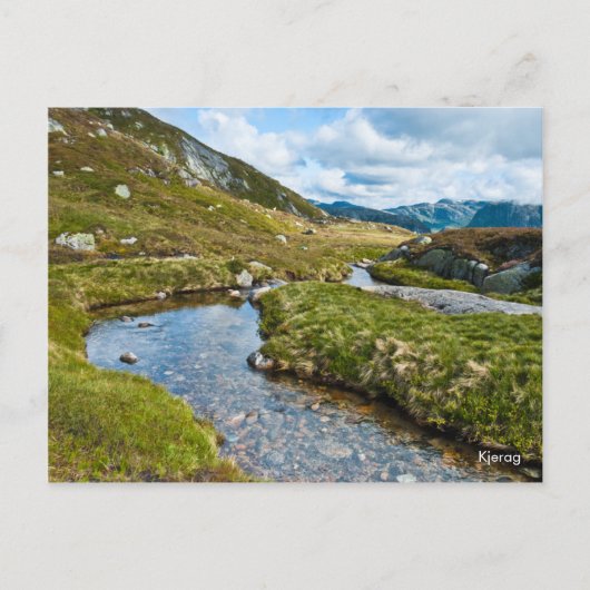 Gebirgbrook Foto Postkarte. Norwegen Postkarte (Vorderseite)