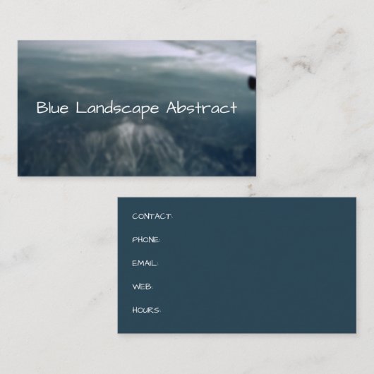 Gebirge Abstrakt blaue Landschaft Hintergrund Visitenkarte (Vorne/Hinten)