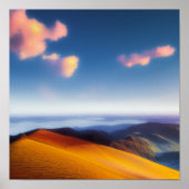 Gebirge am Meeresposter Poster (Vorne)