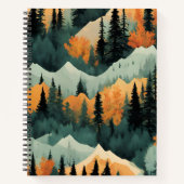 Gebirge Art Pattern Notizblock (Vorderseite)