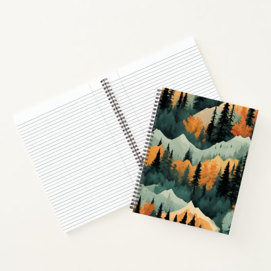 Gebirge Art Pattern Notizblock (Innenseite)