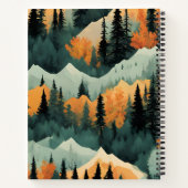 Gebirge Art Pattern Notizblock (Rückseite)