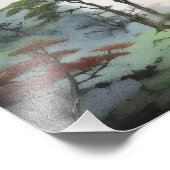 Gebirge - Asiatische Malerei Fotodruck (Ecke)