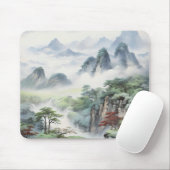 Gebirge - Asiatische Malerei Mousepad (Mit Mouse)