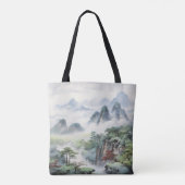 Gebirge - Asiatische Malerei Tasche (Rückseite)