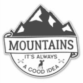 Gebirge Aufkleber (Vorderseite)