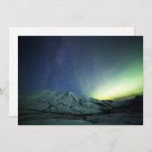 Gebirge | Aurora Borealis & Milky Way Alaska Dankeskarte (Vorne/Hinten)