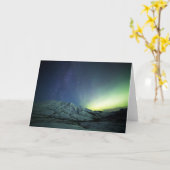 Gebirge | Aurora Borealis & Milky Way Alaska Karte (Gelbe Blume)