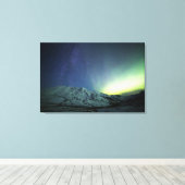 Gebirge | Aurora Borealis & Milky Way Alaska Leinwanddruck (Insitu (Holzboden))