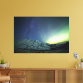 Gebirge | Aurora Borealis & Milky Way Alaska Leinwanddruck (Insitu (Wohnzimmer))