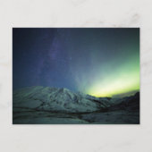 Gebirge | Aurora Borealis & Milky Way Alaska Postkarte (Vorderseite)