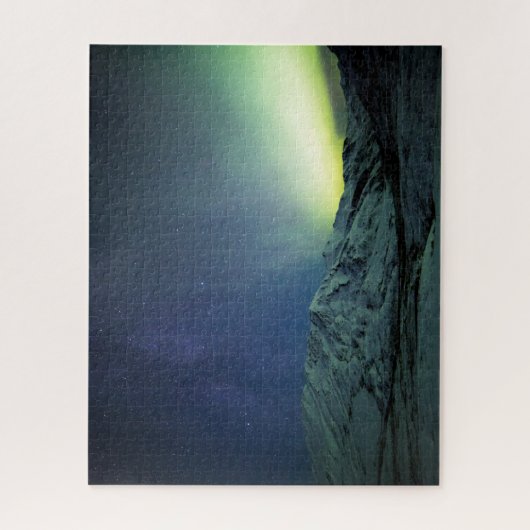 Gebirge | Aurora Borealis & Milky Way Alaska Puzzle (Vertikal)