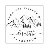 Gebirge aus der Bibliothek eines eleganten, maßges Gummistempel (Prägung)