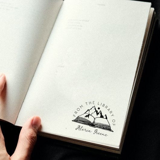 Gebirge aus der Bibliothek von, benutzerdefinierte Gummistempel