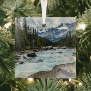 Gebirge   Banff National Park Alberta, Kanada Ornament Aus Glas