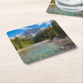 Gebirge | Banff National Park, Kanadische Rockies Rechteckiger Pappuntersetzer (angewinkelt)