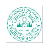 Gebirge Bäume Offizielles Siegel Name Loc URL Est Permastempel (Design)