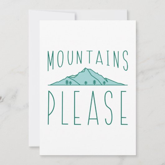 Gebirge Bitte Dankeskarte (Vorderseite)