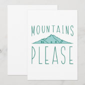 Gebirge Bitte Dankeskarte (Vorne/Hinten)