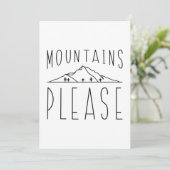 Gebirge Bitte Dankeskarte (Stehend Vorderseite)