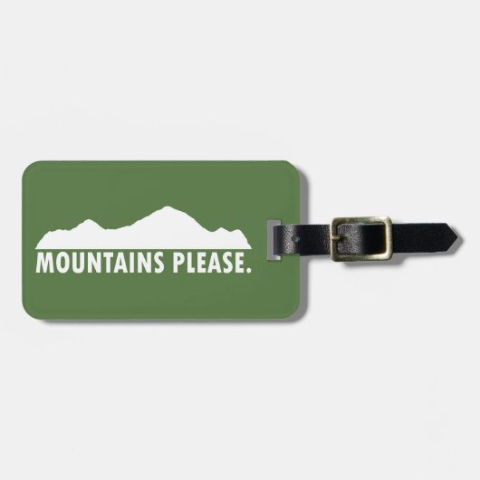 Gebirge Bitte Gepäckanhänger (Vorderseite horizontal)