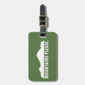 Gebirge Bitte Gepäckanhänger (Vorderseite vertikal)