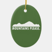 Gebirge Bitte Keramik Ornament (Vorne)