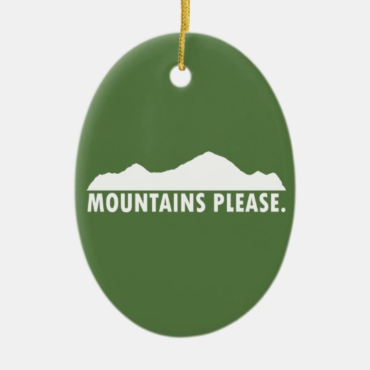 Gebirge Bitte Keramik Ornament (Vorne)