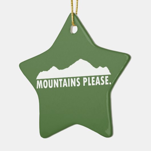 Gebirge Bitte Keramik Ornament (Links)