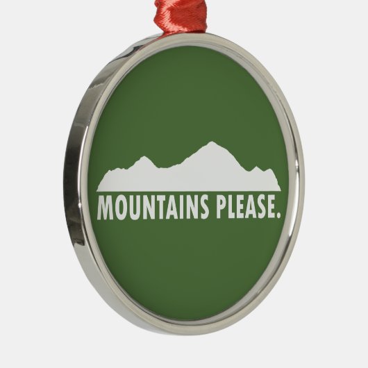 Gebirge Bitte Silbernes Ornament (Rechts)